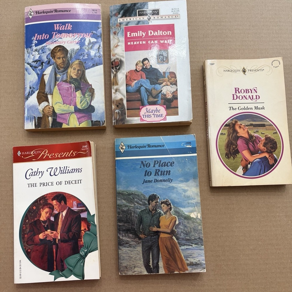 Vintage Harliquin Romance Books Lot Of 5 Books Romance